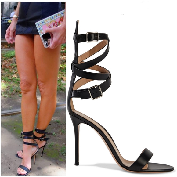 Gianvito Rossi  ALERIS 105 LEATHER SANDALS - Picture 3 of 10